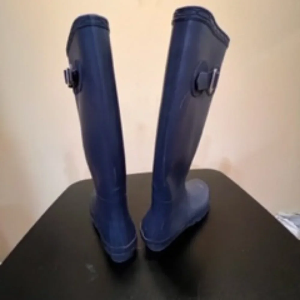 Hunter size 6 blue tall rain boots